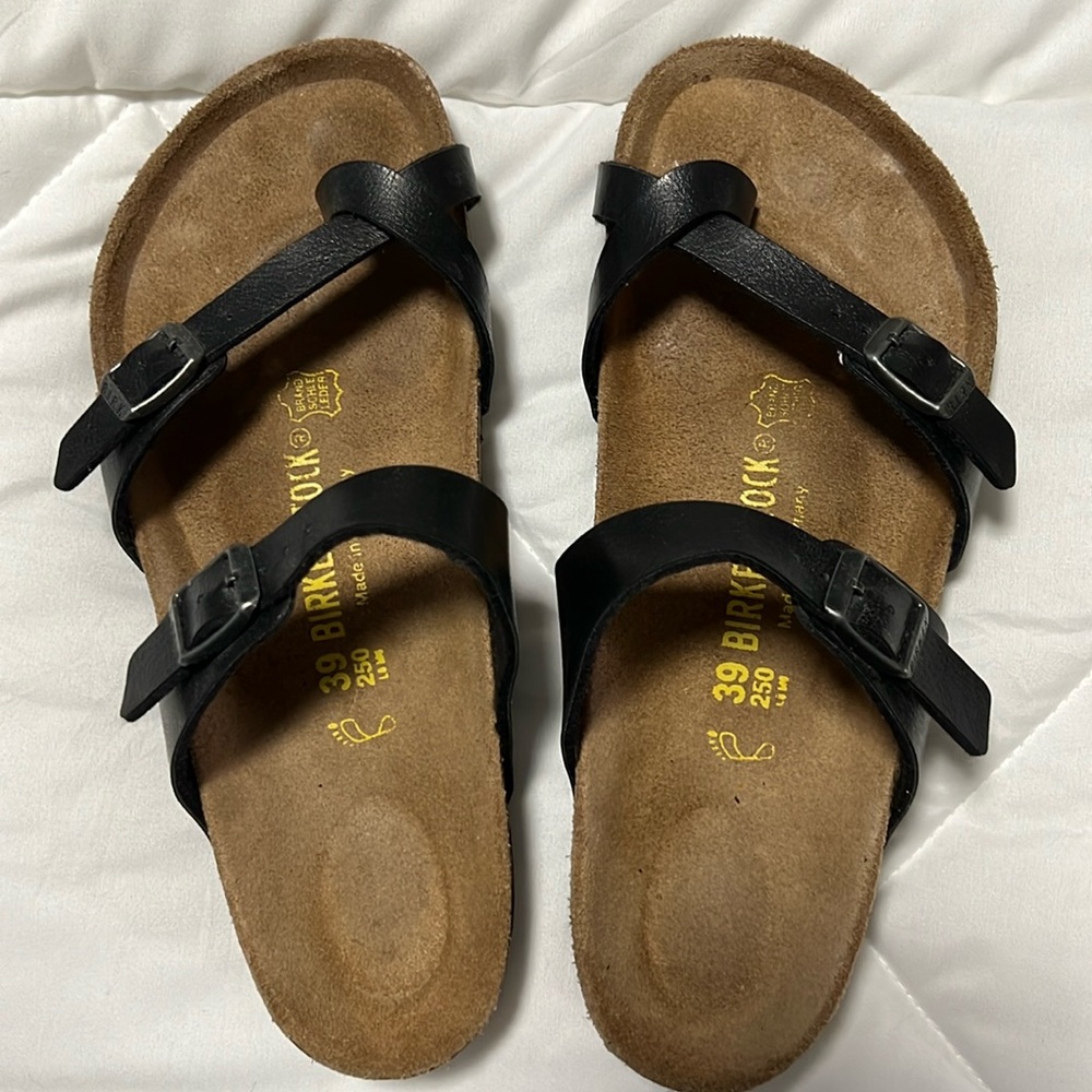 Birkenstock Mayari Birko-Flor Grateful Licorice Slide Sandal Women’s Size 39